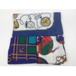 Four Silk scarves - Rolex Oyster in Rolex package, Rolex Geneve, Picasso by Marigold Enterprises.