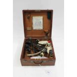 A ‘Hezzanith’ sextant in mahogany case, supplied by Capt. O. M. Watts