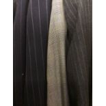 Gentlemen's Vintage pinstripe suits by Gieves and Hawkes x4 plus a Prince of Wales check suit by Che