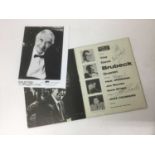 Dave Brubeck autographed souvenir programme, together with autographed photograph