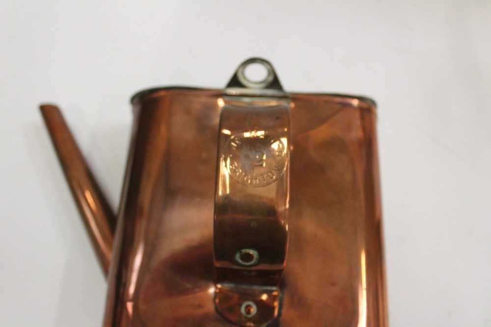 Antique Copper Samouvar together with a pair of candlesticks, and copper items - Image 2 of 4