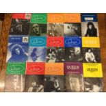 Collection 76 Queen fan club magazines 1970s - 1990s to include inserts, flyers & merchandise sheets