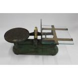 Pair of antique brass shop scales