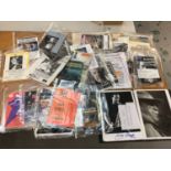 Folder of approx 80 signed Jazz photographs including Dr Martin Taylor MBE, Craig Handy, Jim Mullen
