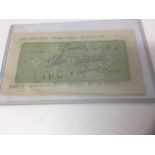 The Gene Krupa Trio - unusual autograph group presented on a WWII Japanese 10 Yen note