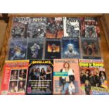 Quantity rock and heavy metal magazines, tour programmes etc