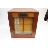 Cabinet containing 28 trays of microscope slide to include human specimens, insets, crustaceans, flo