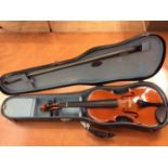 Vintage Violin in case with bow by Rushworth & Dreaper in fitted case
