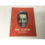Duke Ellington signed souvenir programme