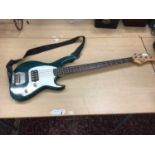 Cort bass guitar, green finish