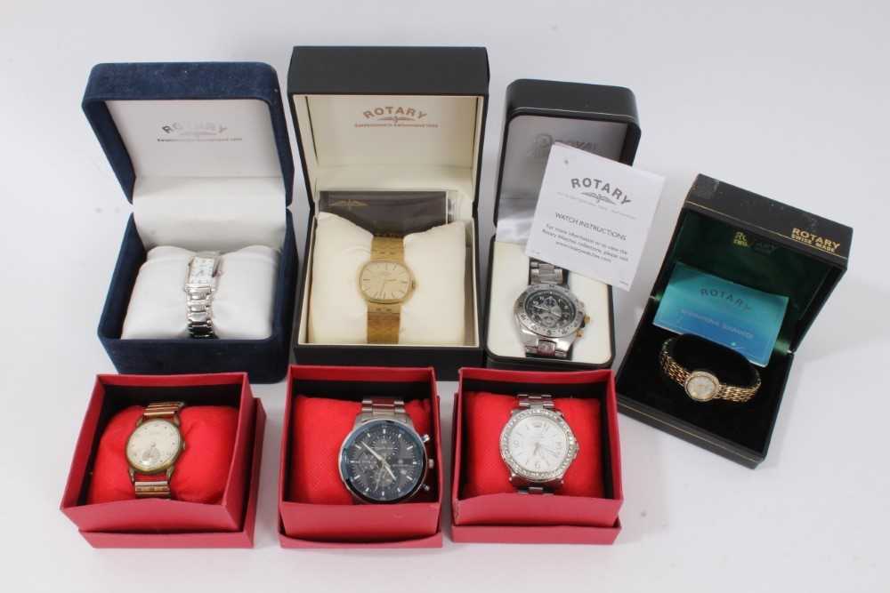Seven various wristwatches
