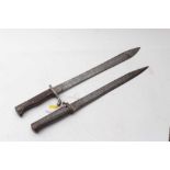 First World War Imperial German Ersatz bayonet together with a Butcher Bayonet (2)