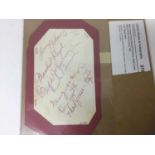 Autographs of Count Basie, Marshall Royal, Henry Coker Budd Johnson, Thad Jones and Ocie Smith