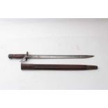 First World War British 1907 pattern bayonet, stamped - G. R., 1907, 2, 17, Wilkinson, Chapman, in s