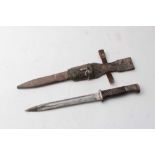 Second World War Nazi K98 bayonet with scabbard and frog