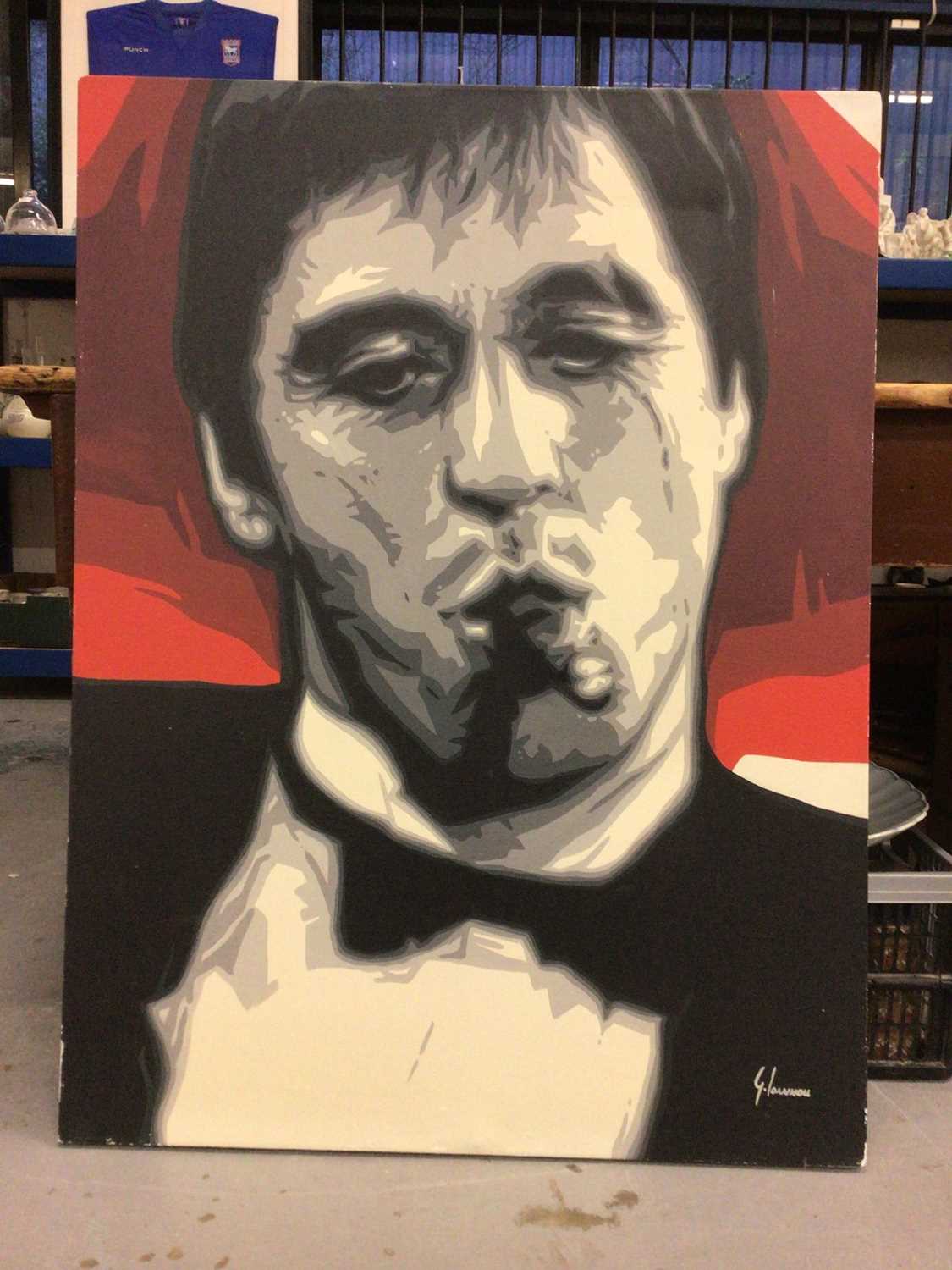 G. Ioannou signed limited edition Giclee print on canvas of Tony Montana of Scarface