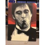 G. Ioannou signed limited edition Giclee print on canvas of Tony Montana of Scarface