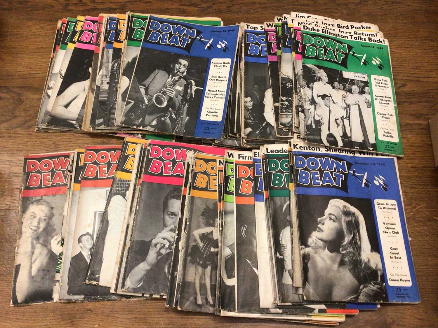 Down Beat magazine - approx 80 issues circa 1948 to 1951