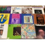 Large quantity of Jazz LP vinyl records artists to include Miles Davis, Modern Jazz Quartet etc