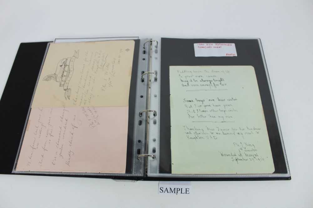 WW1 autograph album belonging to Nurse Turner, Knightsbridge and Charnwood Forest VAD hospitals. Ver - Image 5 of 16