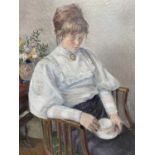 Dorothy King (1907-1990), oil on canvas, Portrait if a Lady, 75cm x 62cm, signed and framed