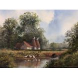 Peter Duffield oil on board- Oast House