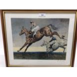 Malcolm Coward (b.1948) signed limited edition print - racing scene, "T'morrah", 336/850, in glazed