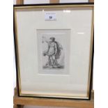 Group of 18th and 19th century engravings to include figures, Raphael, a profile of London and other