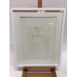 Peter Collins (1923-2001) pencil sketch of a female nude, in glazed frame, 25cm x 20cm and overall f