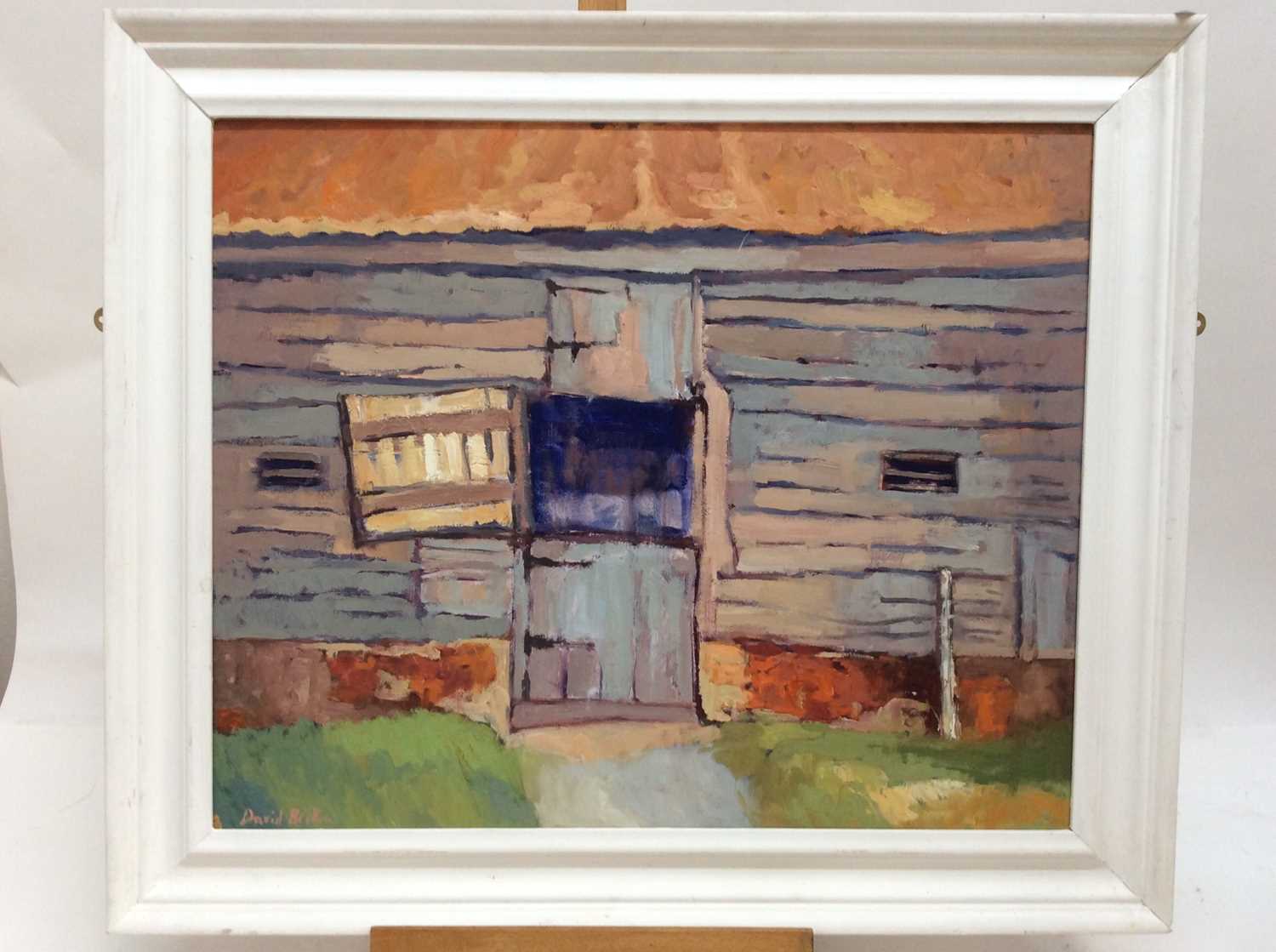 David Britton, contemporary, oil on board - Stable Door, signed and framed - Image 2 of 4