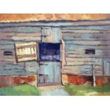 David Britton, contemporary, oil on board - Stable Door, signed and framed