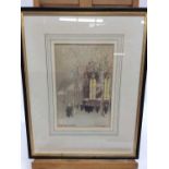 Group of watercolours including Victor Noble Rainbird (1889 -1986) Eventide Bruges, a pair by Colin