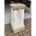 Art Deco style concrete garden plinth