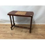 Mahogany chess top games table