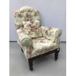 Floral armchair