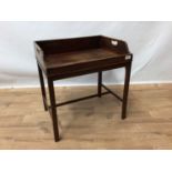 Georgian mahogany tray on later stand, 55 x 41cm