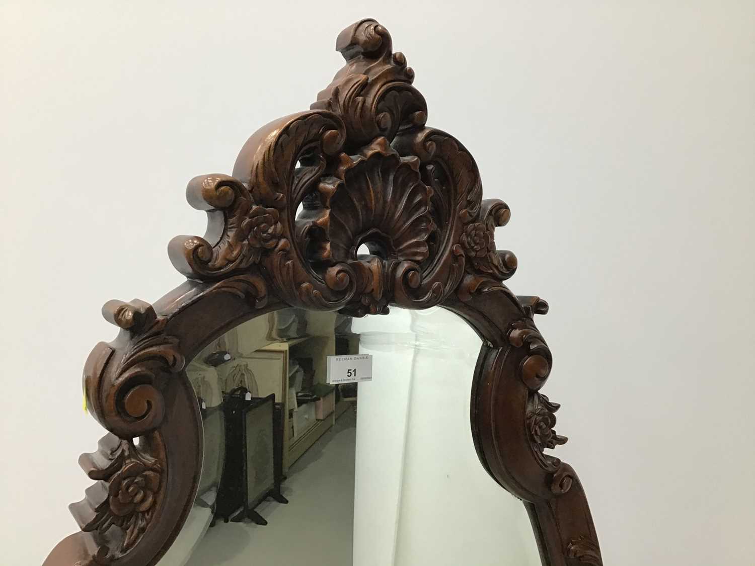 Victorian-style mahogany cheval mirror - Image 3 of 3