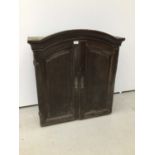 18th century French chestnut cabinet, arched form, e closed by pair of panelled doors, 81cm wide x 2