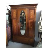 Edwardian inlaid wardrobe