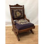 Aesthetic period mahogany rocking chair