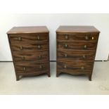 Pair of Regency style mahogany dwarf chest of drawers