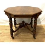 Victorian octagonal mahogany centre table
