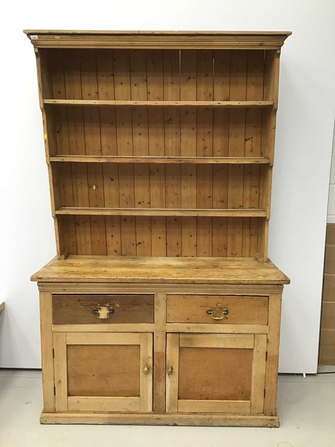 Victorian pine two height kitchen dresser