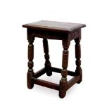 17th century and later oak joint stool