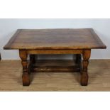Good 17th century style oak refectory table