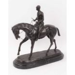 After Bonheur bronze figure of a horse up