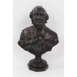 Giuseppe Renda (1859/62-1939) bronze bust of a Gentleman, probably Gladstone, signed