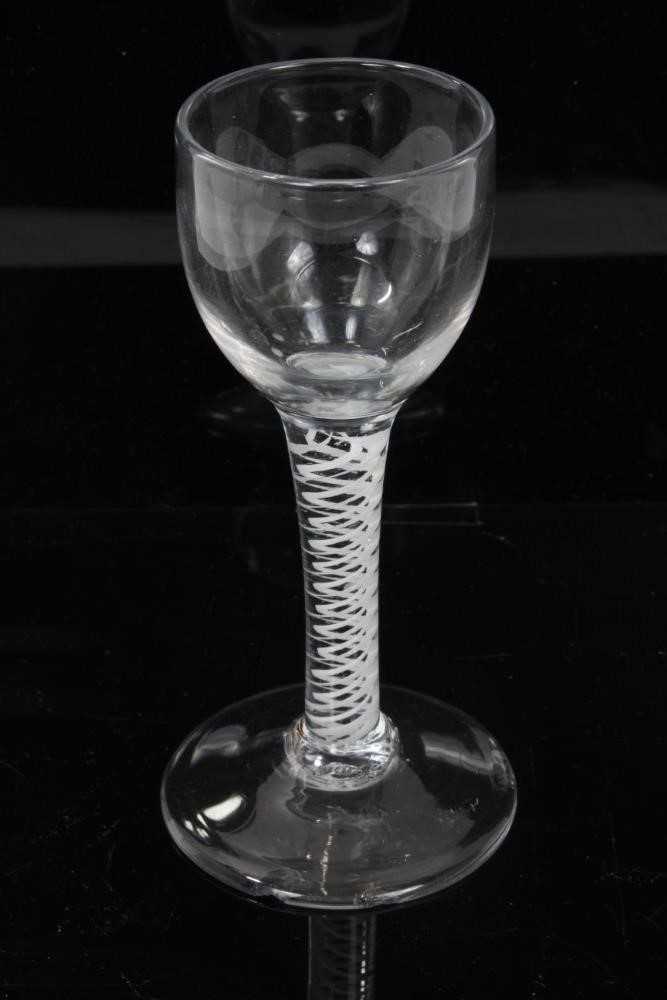 Six assorted Georgian opaque twist wine glasses, between 13cm and 16cm height - Image 14 of 15