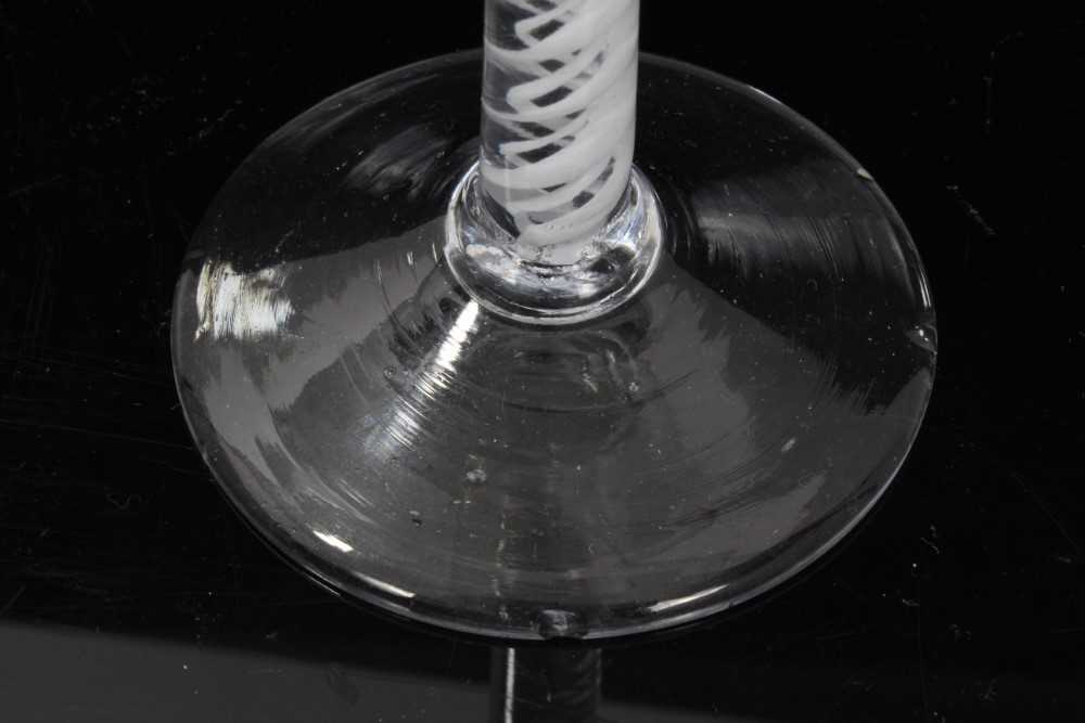 Six assorted Georgian opaque twist wine glasses, between 13cm and 16cm height - Image 7 of 15