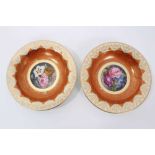 Pair of Chamberlain's Worcester deep plates, c.1807-10